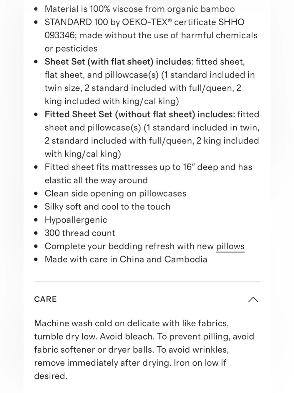 Quince Organic 4 Piece Bamboo Sheet Set, King (Olive)